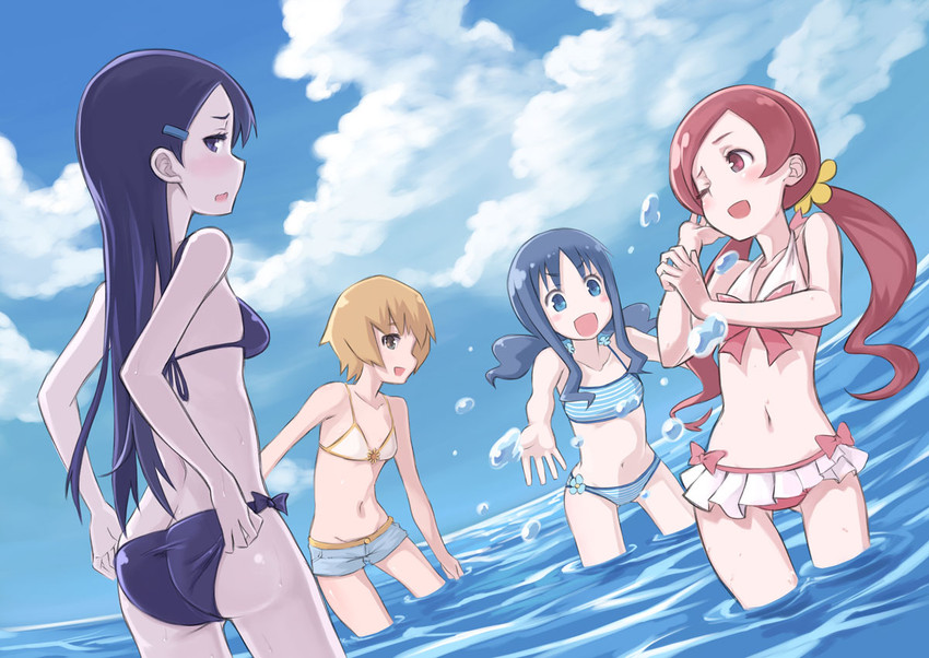 kurumi erika, hanasaki tsubomi, tsukikage yuri, and myoudouin itsuki (precure and 1 more) drawn by mofu_(mof_swimradio)