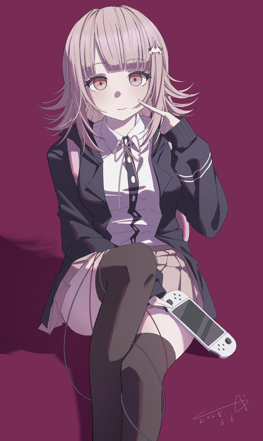 nanami chiaki (danganronpa and 2 more) drawn by qazqwe645119