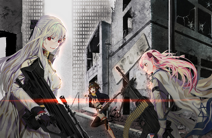 negev, grizzly mkv, and iws 2000 (girls' frontline) drawn by daeraeband
