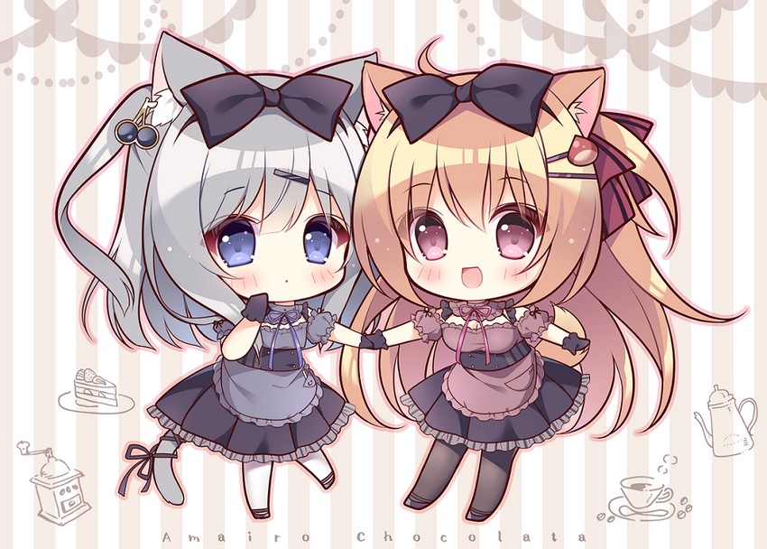 yukimura chieri and amamiya mikuri (amairo chocolata) drawn by ryuuka_sane