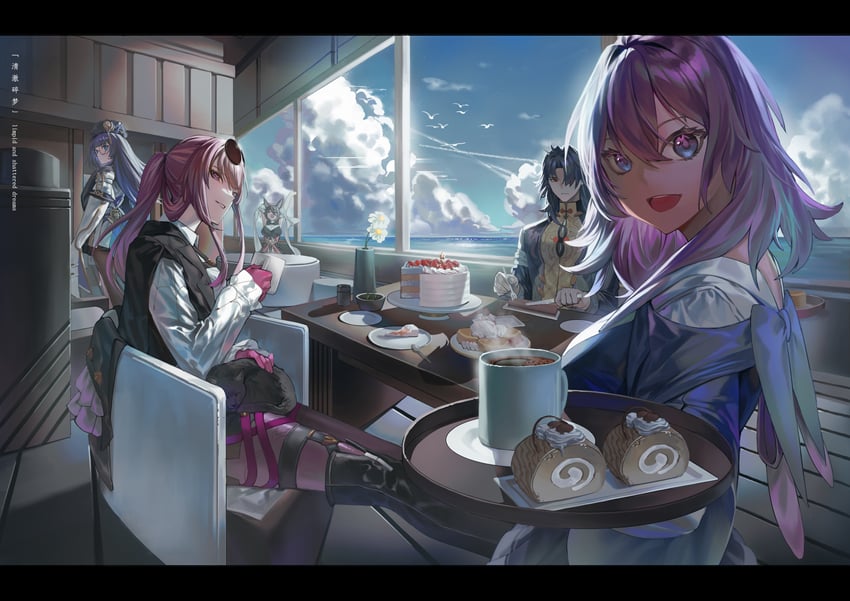 kafka, march 7th, blade, tingyun, and pela (honkai and 1 more) drawn by mr_nakedmans