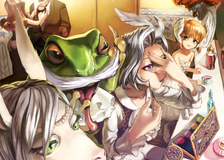 kuja, freija crescent, beatrix, adelbert steiner, salamander coral, and 2 more (final fantasy and 1 more) drawn by izuo