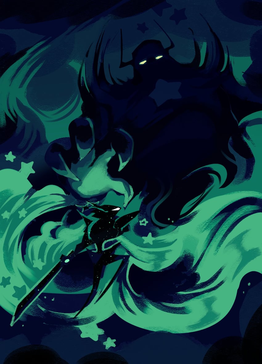 roaring knight and nightmare knight (deltarune and 1 more) drawn by playcenter