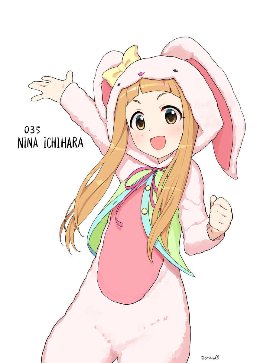 ichihara nina (idolmaster and 1 more) drawn by omaru_gyuunyuu