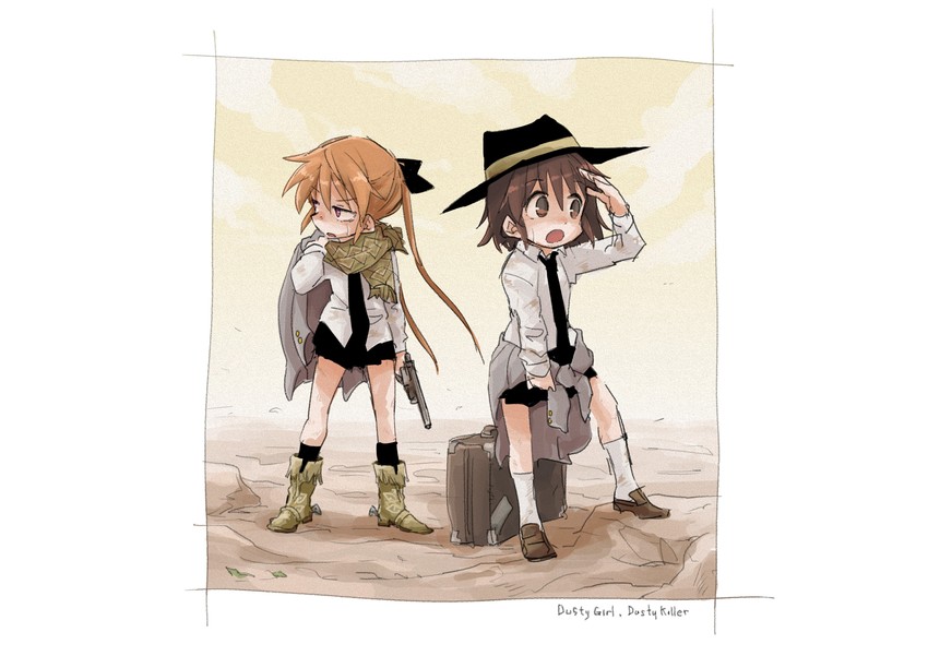 sonya and oribe yasuna (kill me baby) drawn by sekichuu_(unholywars12)