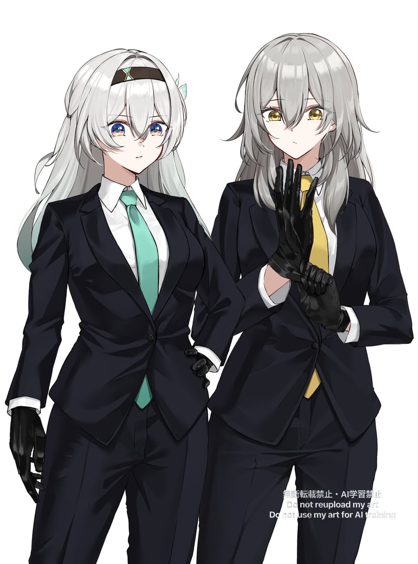 trailblazer, firefly, and stelle (honkai and 1 more) drawn by mochooo_oo