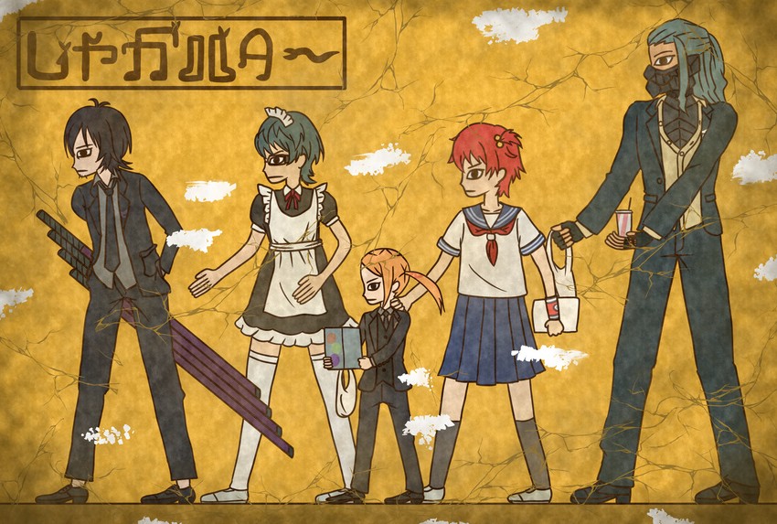 hibiki yuuta, utsumi shou, samurai calibur, borr, and max (gridman universe and 1 more) drawn by kita_(7kita)