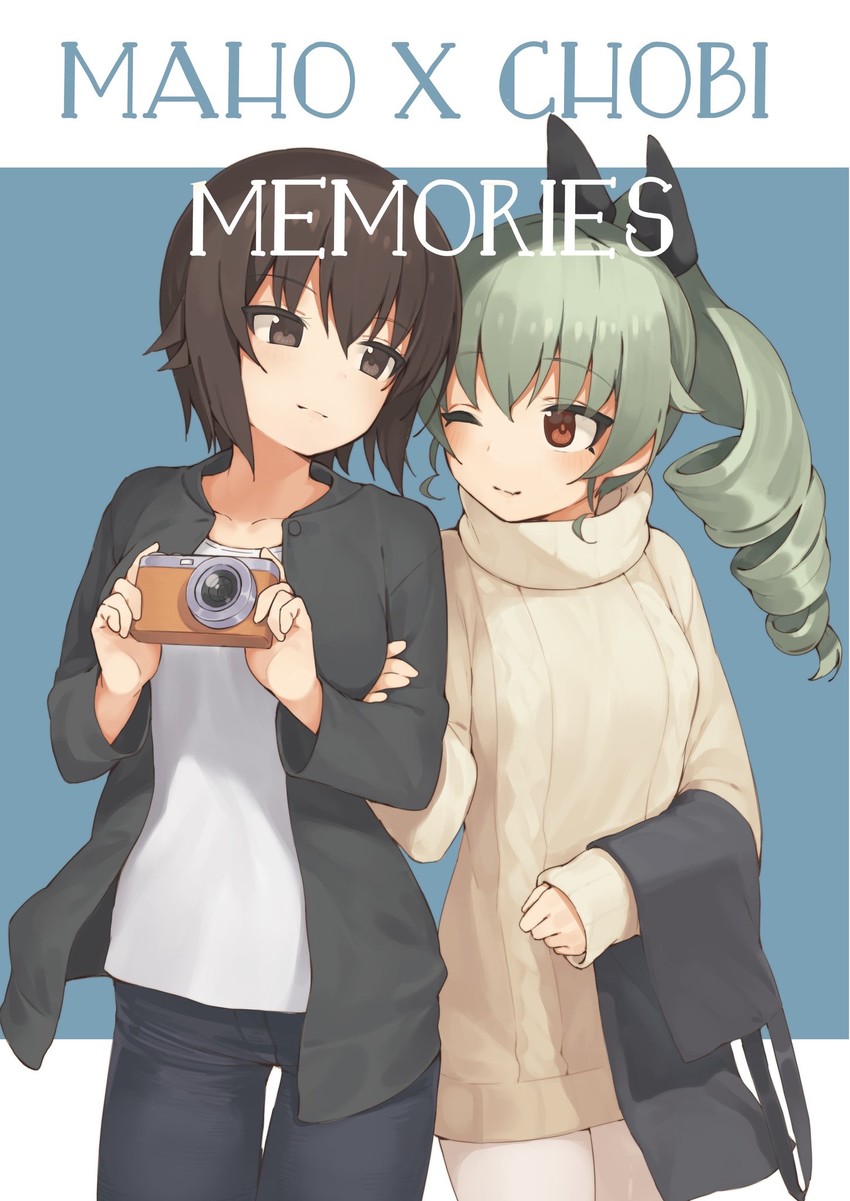 nishizumi maho and anchovy (girls und panzer) drawn by seramikku