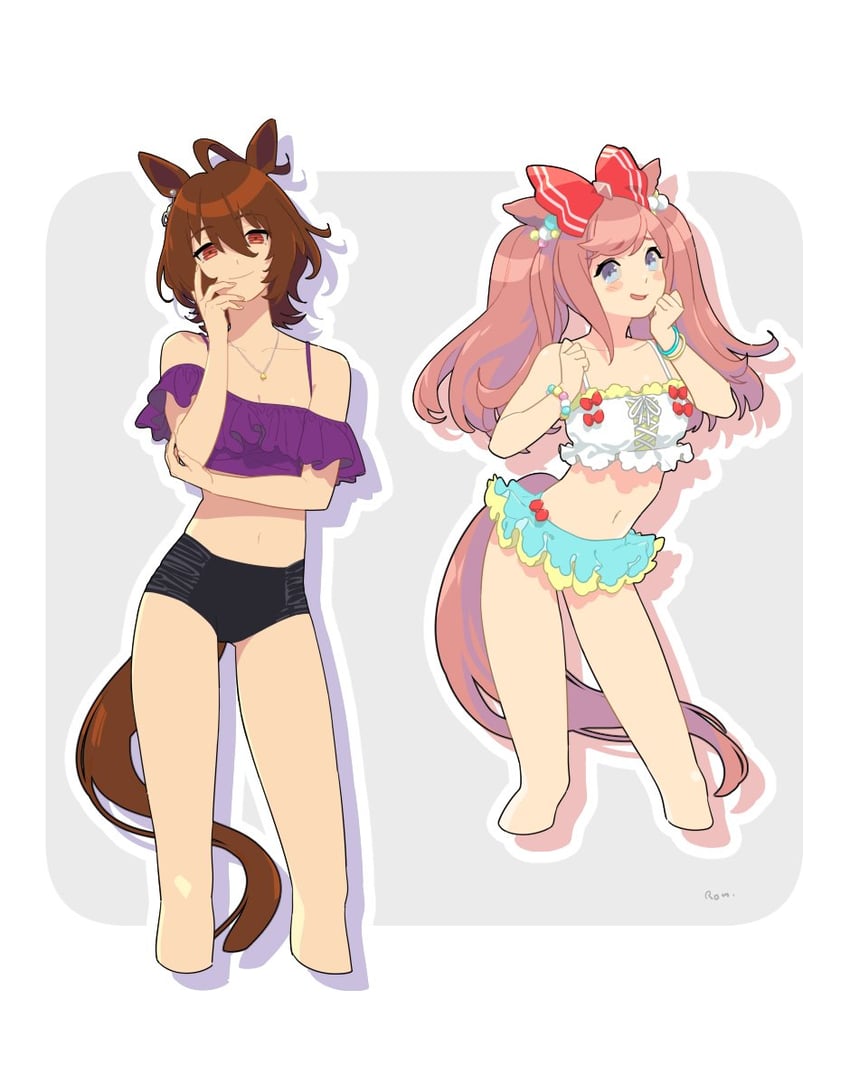 agnes tachyon and agnes digital (umamusume) drawn by rongai_rongai