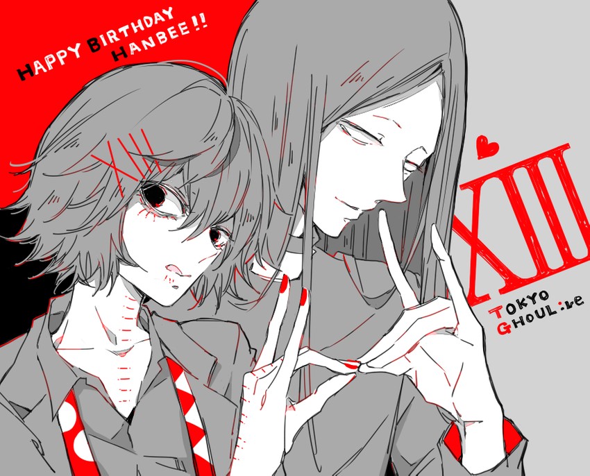 suzuya juuzou and abara hanbee (tokyo ghoul and 1 more) drawn by awara_kayu