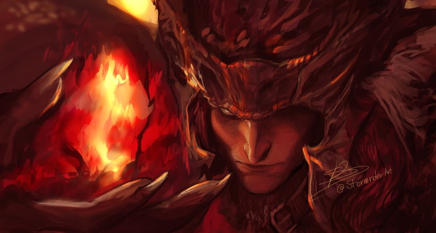 messmer the impaler (elden ring and 1 more) drawn by stormriderart
