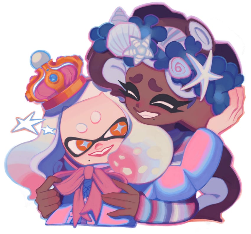 marina and pearl (splatoon and 1 more) drawn by ka1_(k4k37)