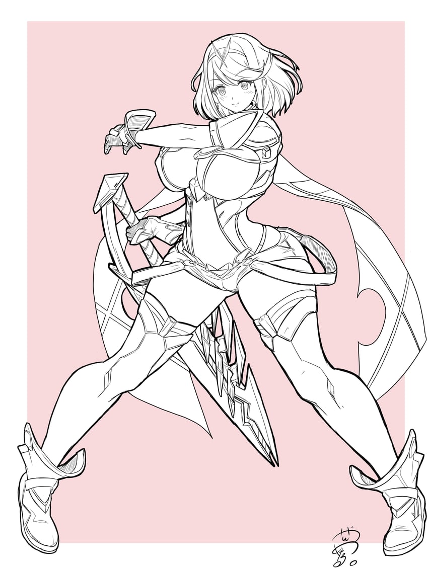 pyra (xenoblade chronicles and 1 more) drawn by gan-metal