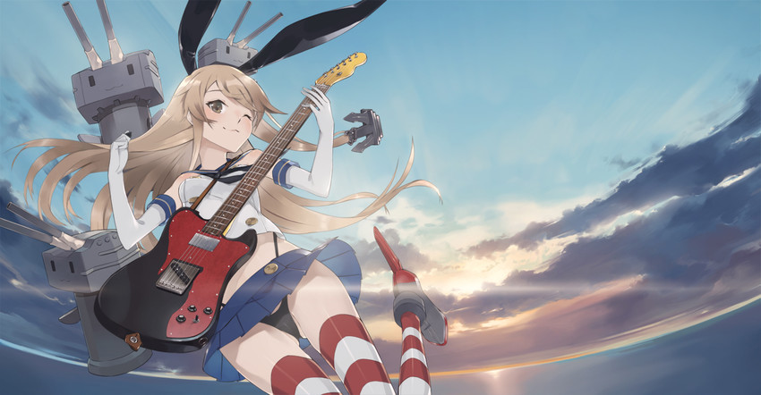 shimakaze and rensouhou-chan (kantai collection) drawn by hayashi_kewi