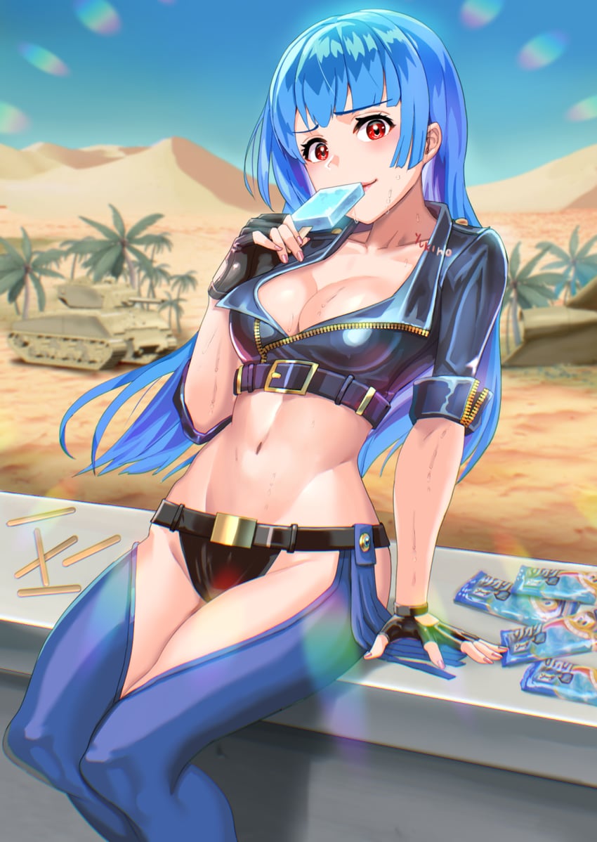 angel and kula diamond (the king of fighters) drawn by yukinoshin_f