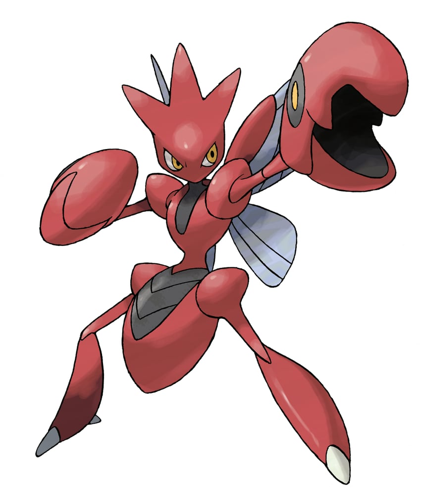 scizor (pokemon and 1 more) drawn by sugimori_ken