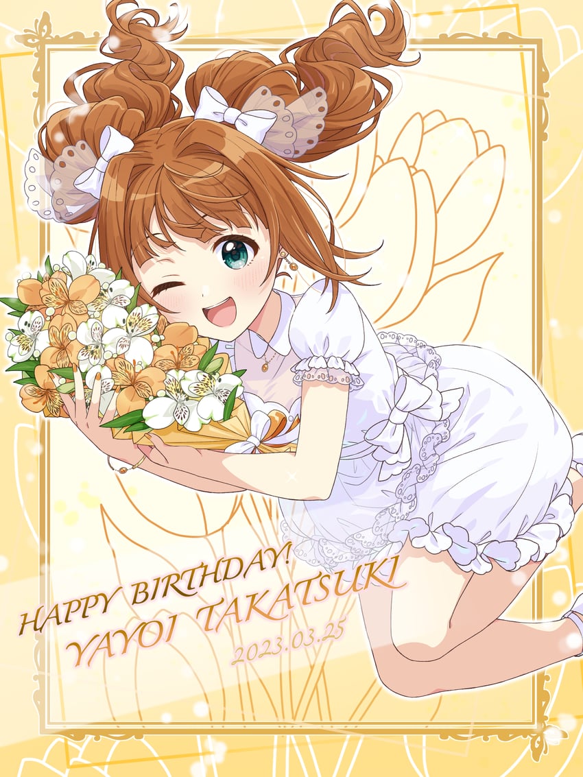 takatsuki yayoi (idolmaster and 2 more) drawn by shiro_(ongrokm)