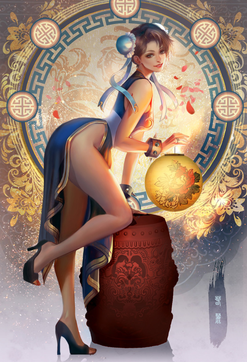 chun-li (street fighter and 1 more) drawn by fan_yang_(jiuge)