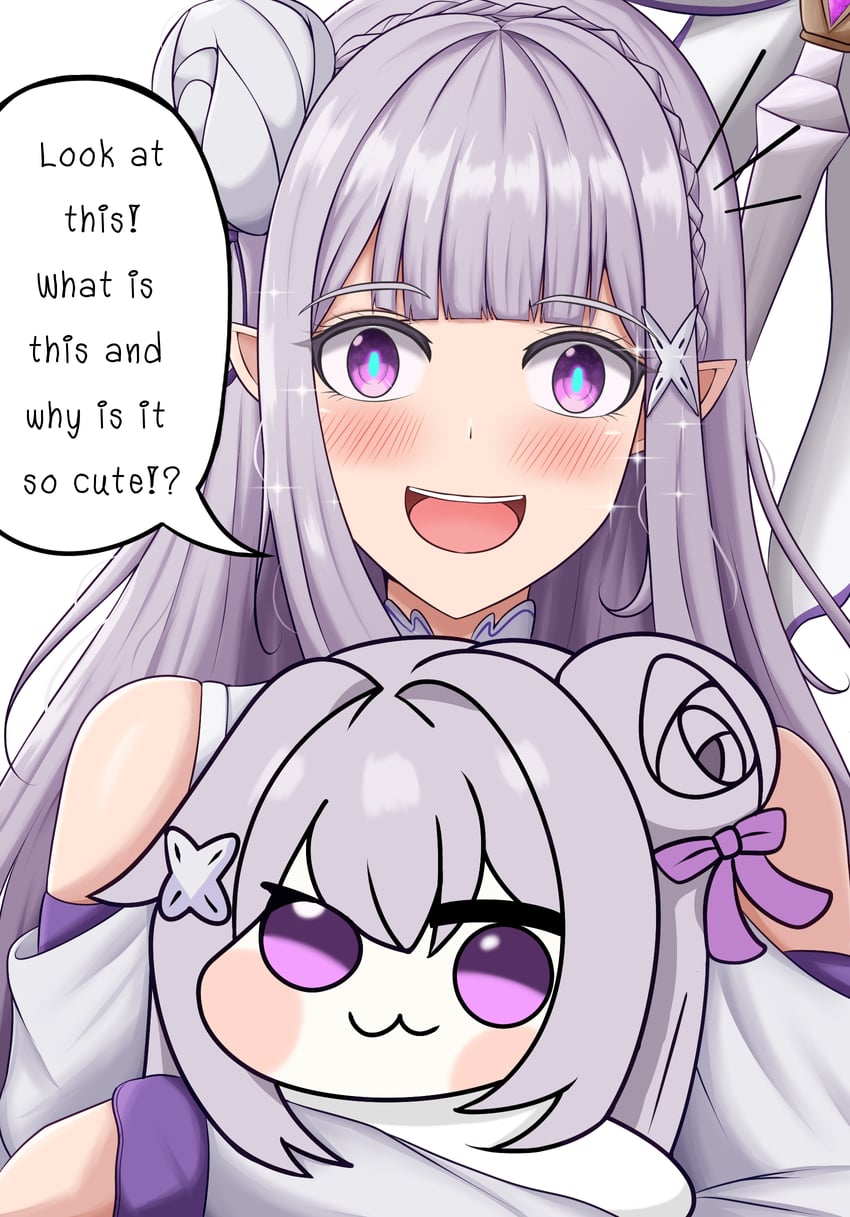 emilia and doro (goddess of victory: nikke and 1 more) drawn by rabbitttt