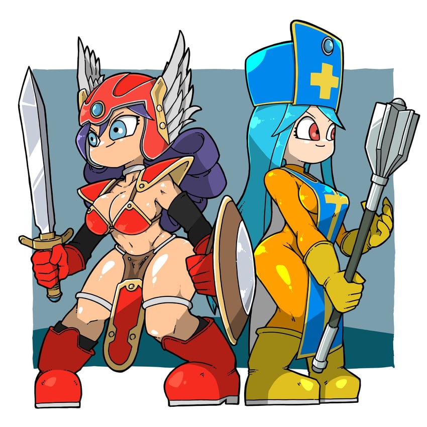 warrior and priest (dragon quest and 1 more) drawn by name_omoitukan2