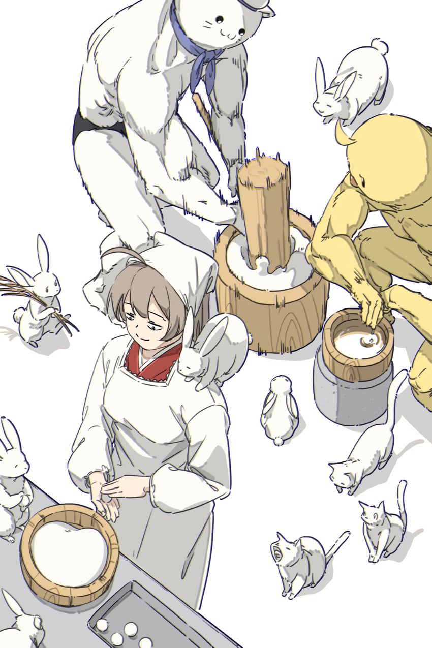 manjuu, jean bart, and meowfficer (azur lane) drawn by hatski.sin