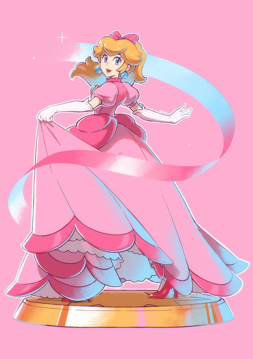 princess peach (mario and 1 more) drawn by saiwo_(saiwoproject)