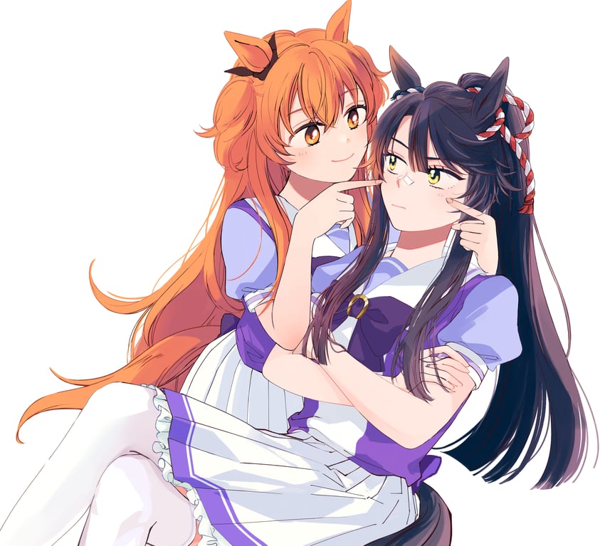 mayano top gun and narita brian (umamusume) drawn by yonu_(yonurime)