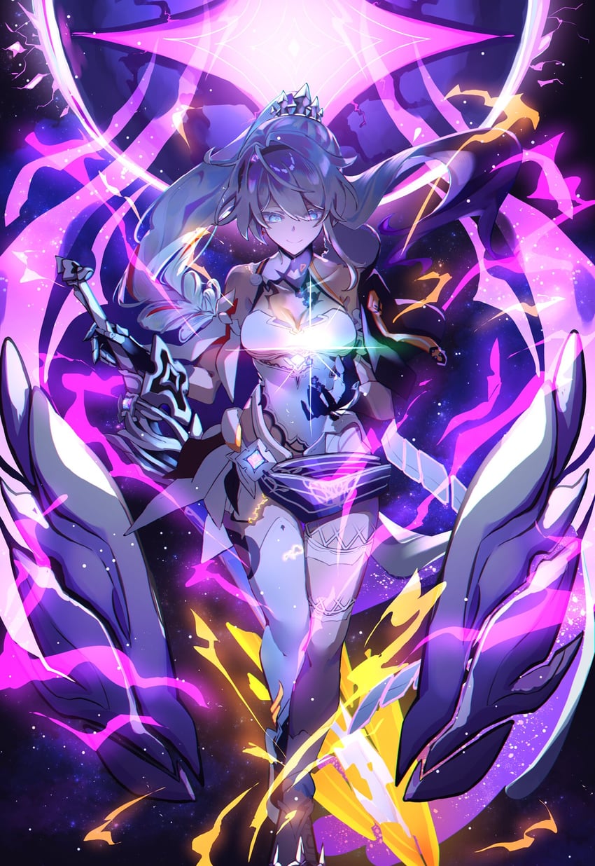 kiana kaslana and cocoon of finality (honkai and 1 more) drawn by sehir0_gurei