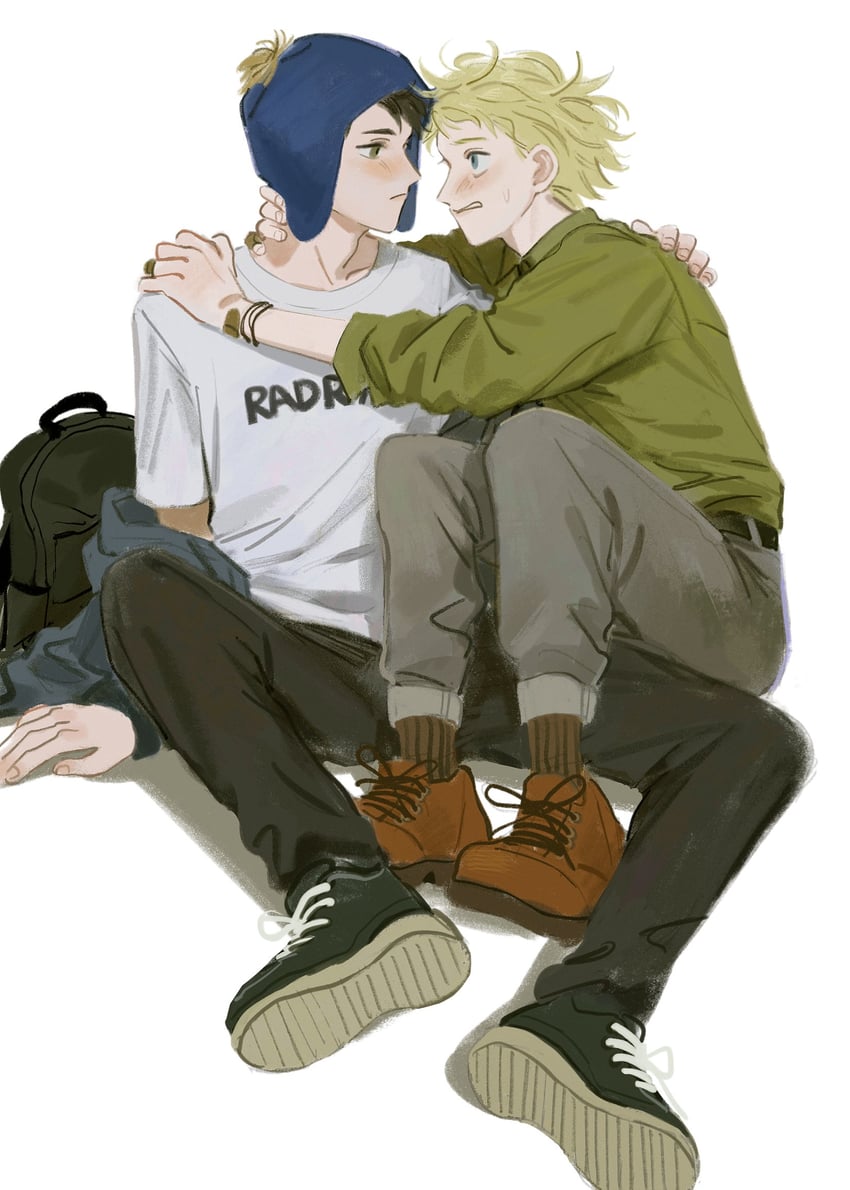 craig tucker and tweek tweak (south park) drawn by chunai_tuju