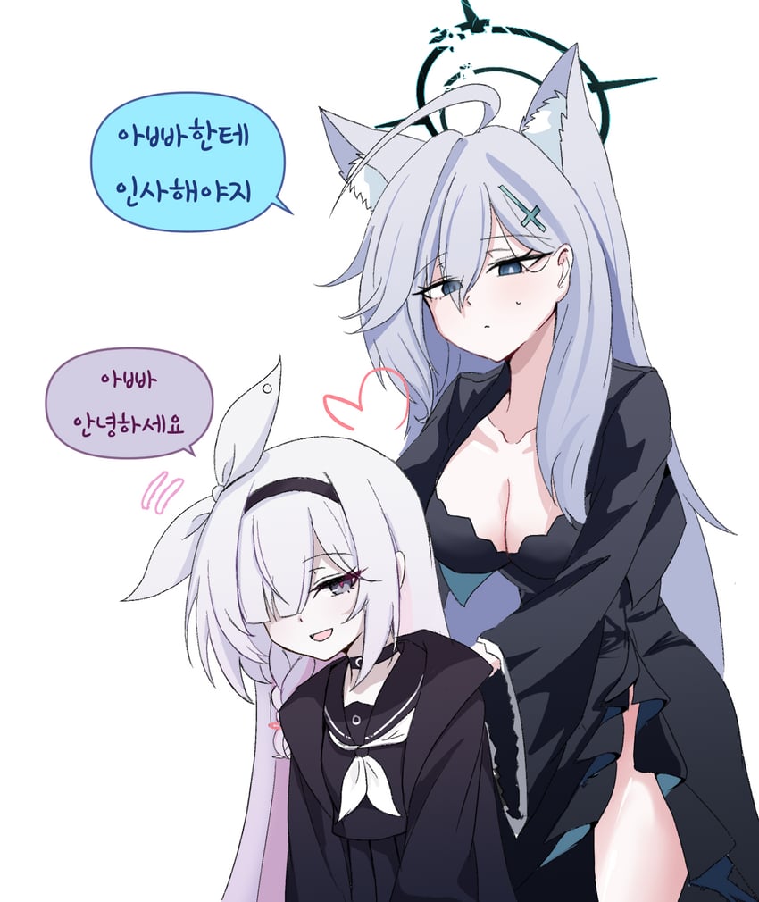 shiroko, plana, and shiroko terror (blue archive) drawn by skyrain315