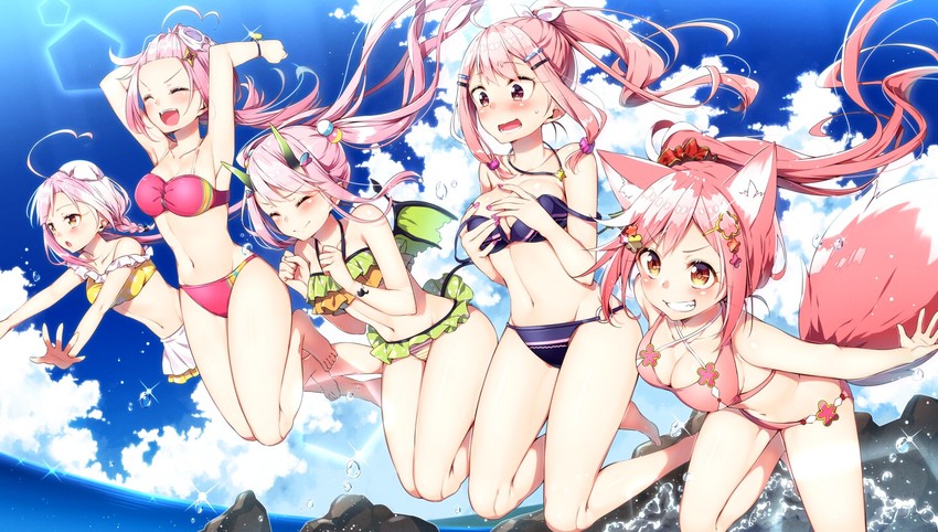 hoshino, shiiha, tamako, sakura mochi, and rei (original) drawn by sakuragi_ren