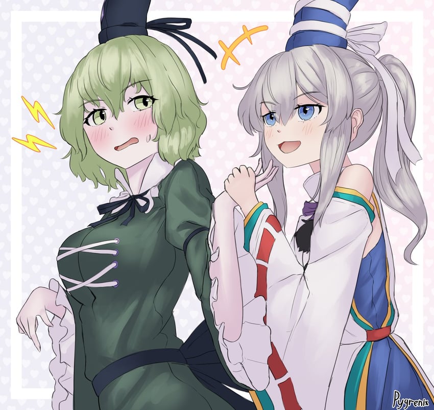 mononobe no futo and soga no tojiko (touhou) drawn by pygrenix
