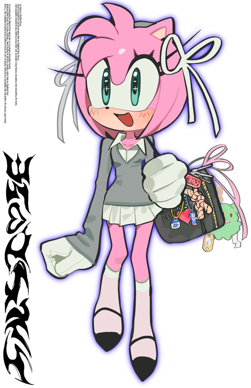 sonic the hedgehog and amy rose (sonic and 1 more) drawn by kosherea