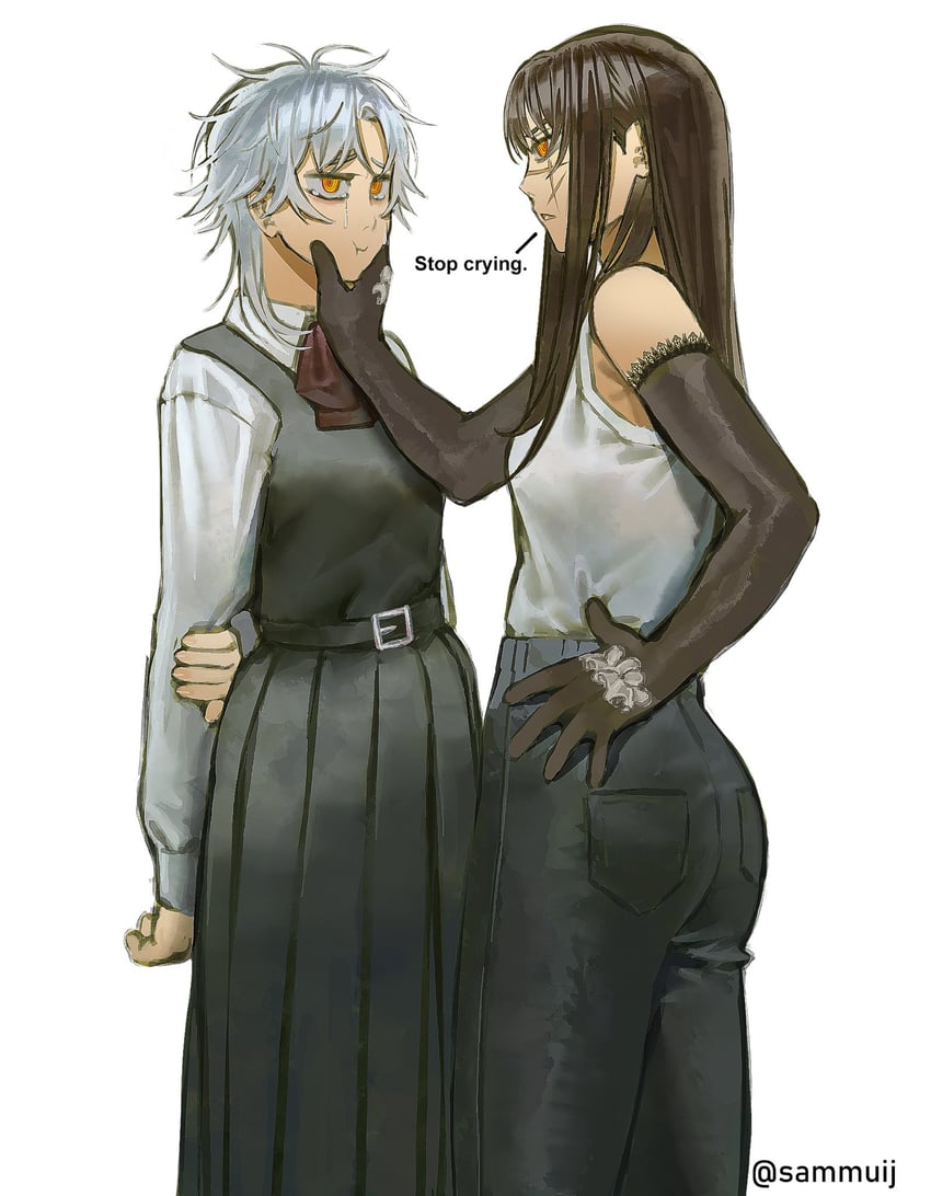 yoru and famine devil (chainsaw man) drawn by sammuij