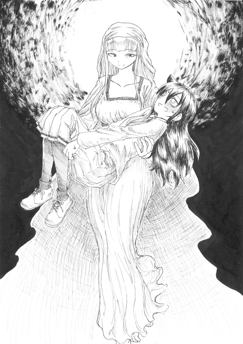 kuroki tomoko, katou asuka, and virgin mary (watashi ga motenai no wa dou kangaetemo omaera ga warui! and 1 more) drawn by gagane_hi