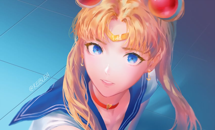 tsukino usagi and sailor moon (bishoujo senshi sailor moon and 1 more) drawn by keibleh