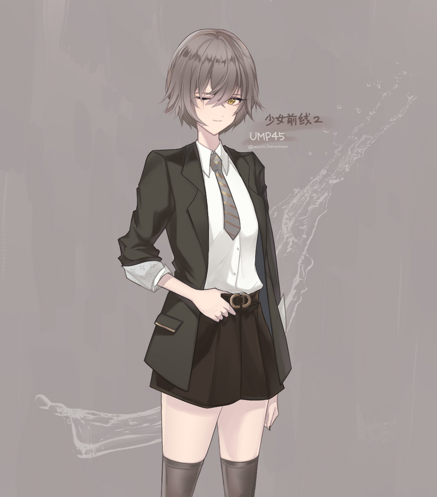 ump45 and leva (girls' frontline and 1 more) drawn by mintcinnamon