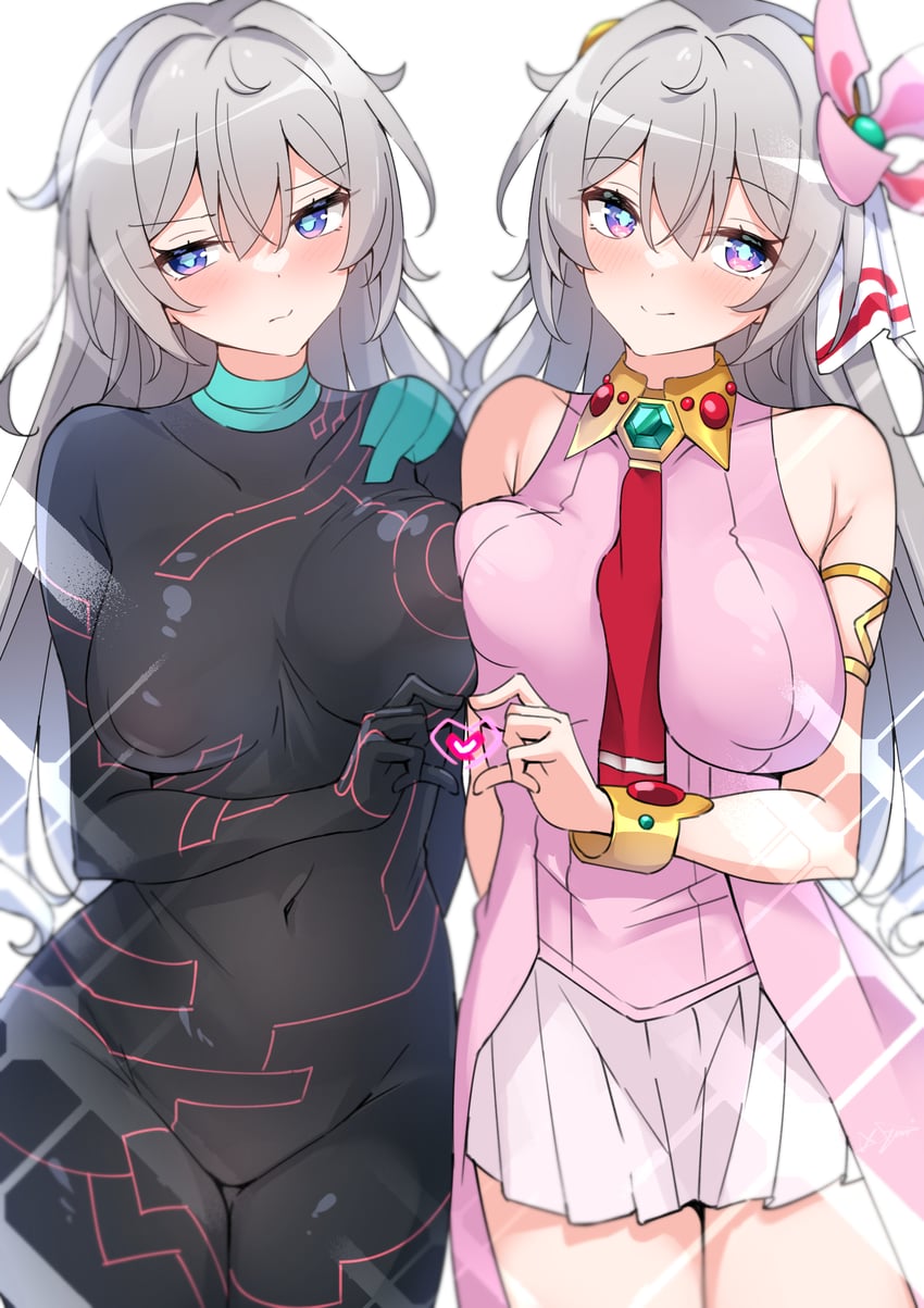 firefly and nia teppelin (honkai and 2 more) drawn by xlyami