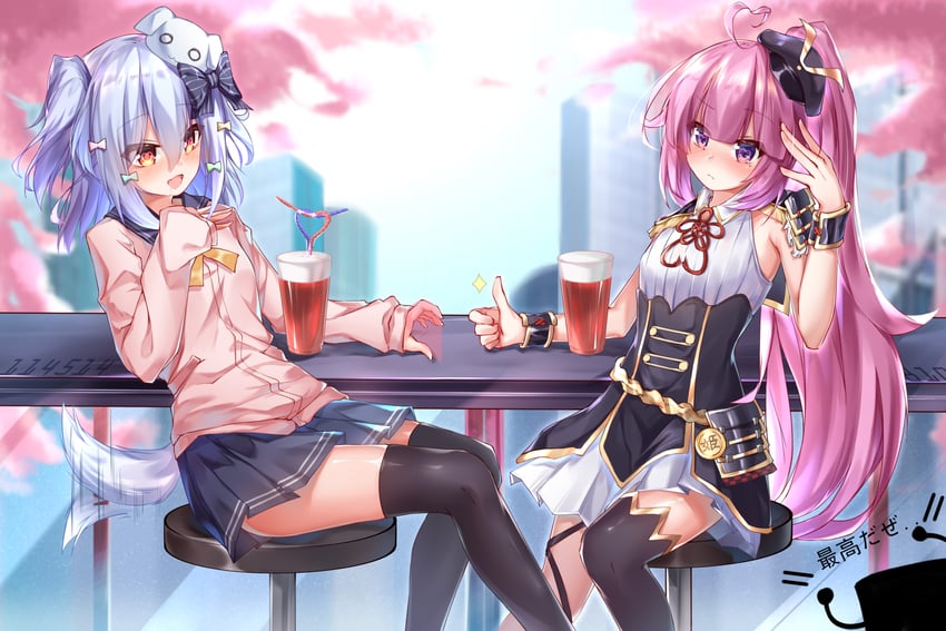 inuyama tamaki and oda nobuhime (noripro and 1 more) drawn by qinshi-ji