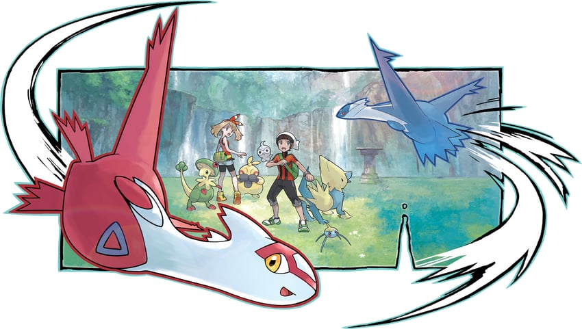 may, brendan, latias, latios, breloom, and 4 more (pokemon and 1 more)