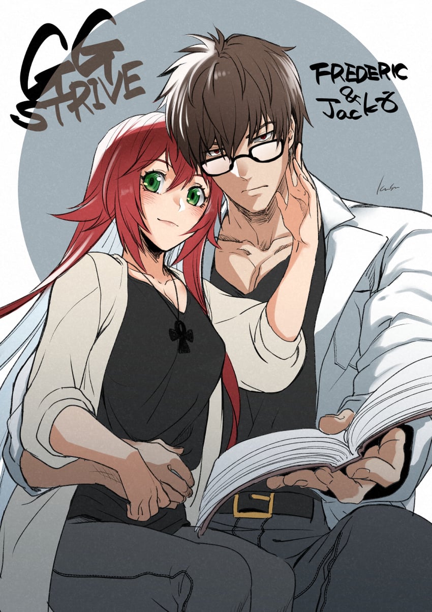 jack-o' valentine and sol badguy (guilty gear and 1 more) drawn by kusu_(moo1225)