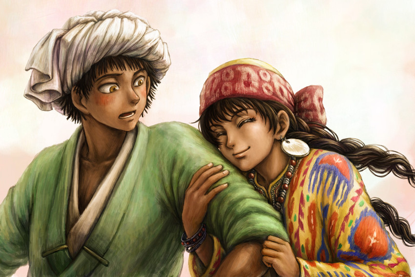 leyli and farsami (otoyomegatari) drawn by satou_toshio_(suisuisuisui)