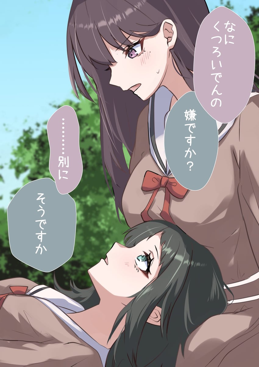shiina taki and yahata umiri (bang dream! and 1 more) drawn by houji_tea_latte