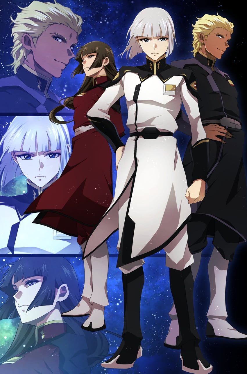 dearka elsman, yzak joule, and shiho hahnenfuss (gundam and 2 more) drawn by morita_yuu