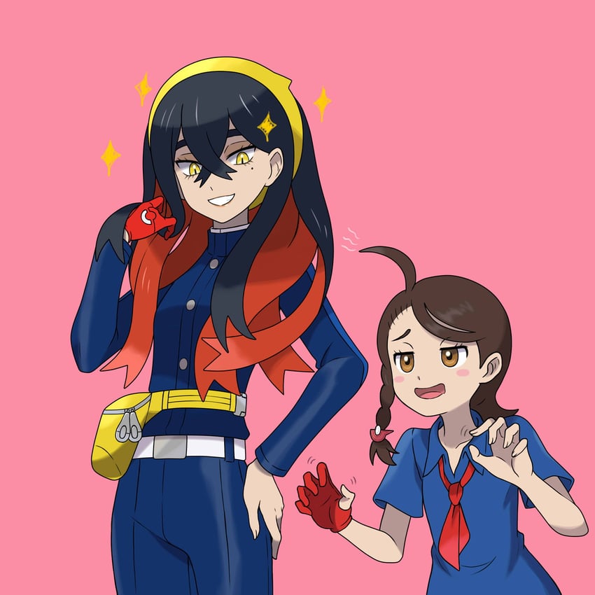juliana and carmine (pokemon and 1 more) drawn by asatsuki_(fgfff)