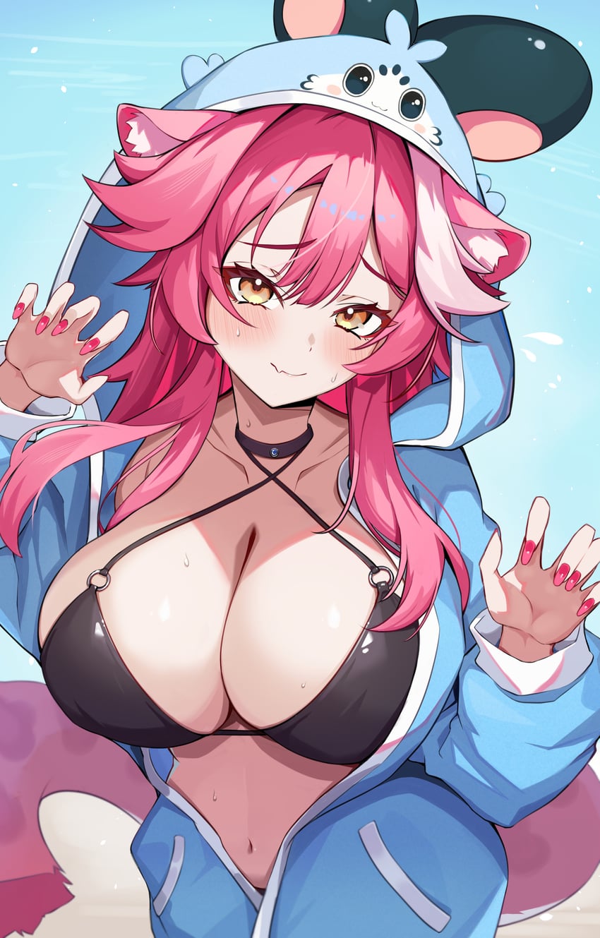 raora panthera and chattino (hololive and 1 more) drawn by h4kuuua_0