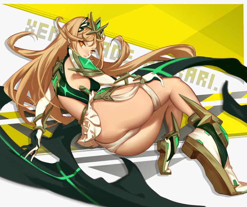 mythra (xenoblade chronicles and 1 more) drawn by fly_sister123