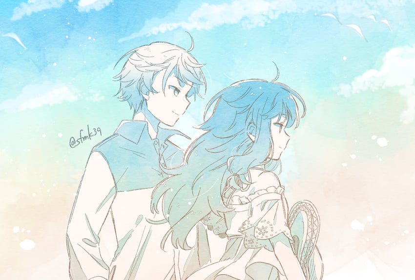 tenma tsukasa and kusanagi nene (project sekai) drawn by sa-fu_(sfmk39)
