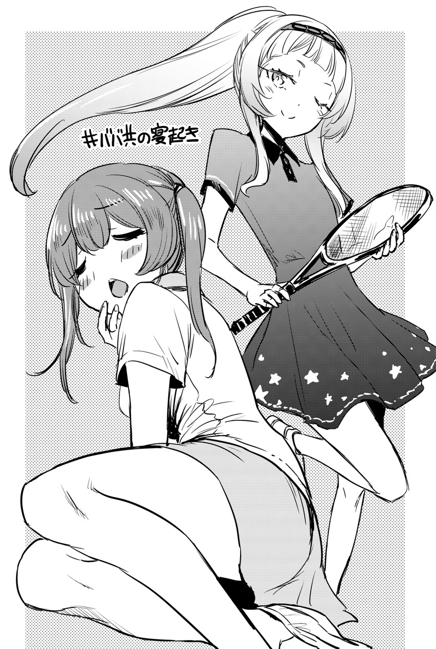 houshou marine and murasaki shion (hololive) drawn by kurose_kousuke