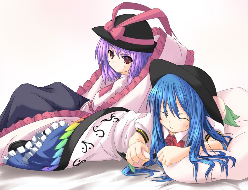 hinanawi tenshi and nagae iku (touhou) drawn by mikago_kotaro
